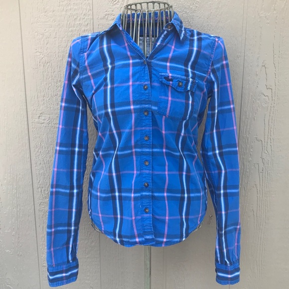 Abercrombie & Fitch Tops - ▪️[Abercrombie & Fitch] Blue Plaid Button Down XS